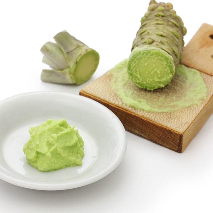 Wasabi coupé et préparé