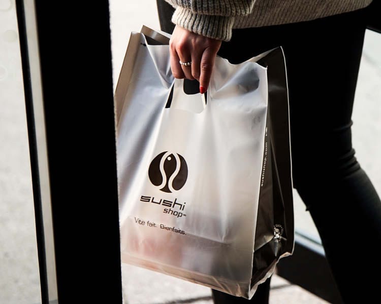 Bag of a Sushi Shop Takeaway Order