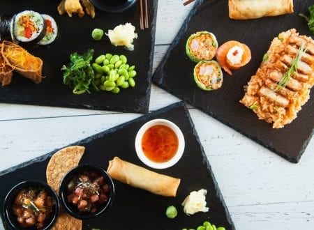 Assiettes de sushis variés à partager
