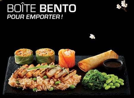 Nouvelles boîtes à Bento avec sushis prêts pour emporter