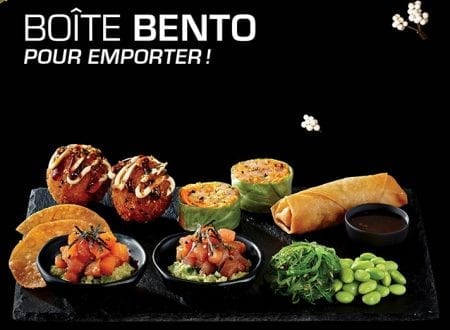 Nouvelles boîtes à Bento avec sushis prêts pour emporter