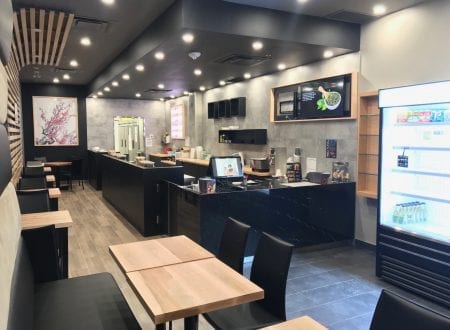 Dining room of the Sushi Shop restaurant at York University