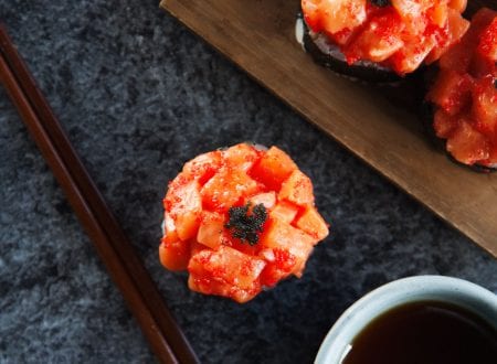 Diablo Blossom, soy sauce and chopsticks