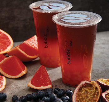 Thé aux perles au jus de pamplemousse